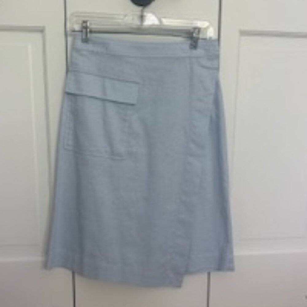 New w/tags Banana Republic Factory Linen-Blend Wrap Skirt, Size 0